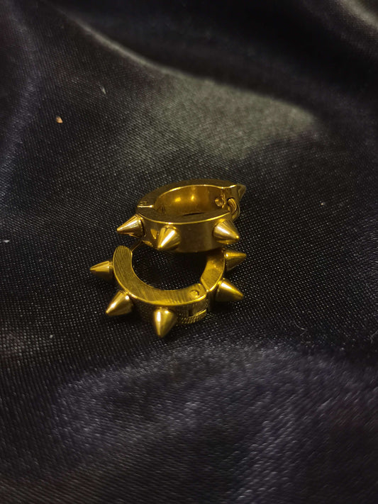 Hoop Earrings 18k gold-plated Titanium Steel Rivet GMJE49