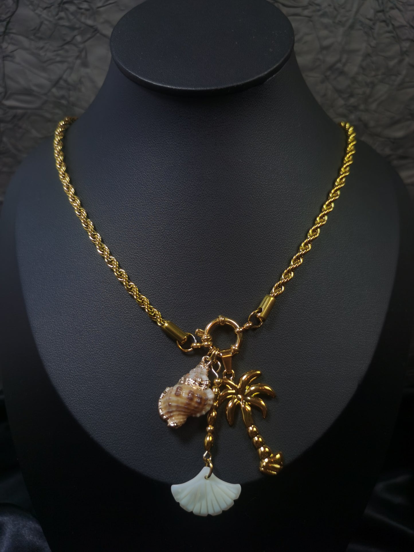 Beach Jewelry Necklace 18k gold-plated Titanium Steel Rope chain Trendy Jewelry 2025 GMJN39