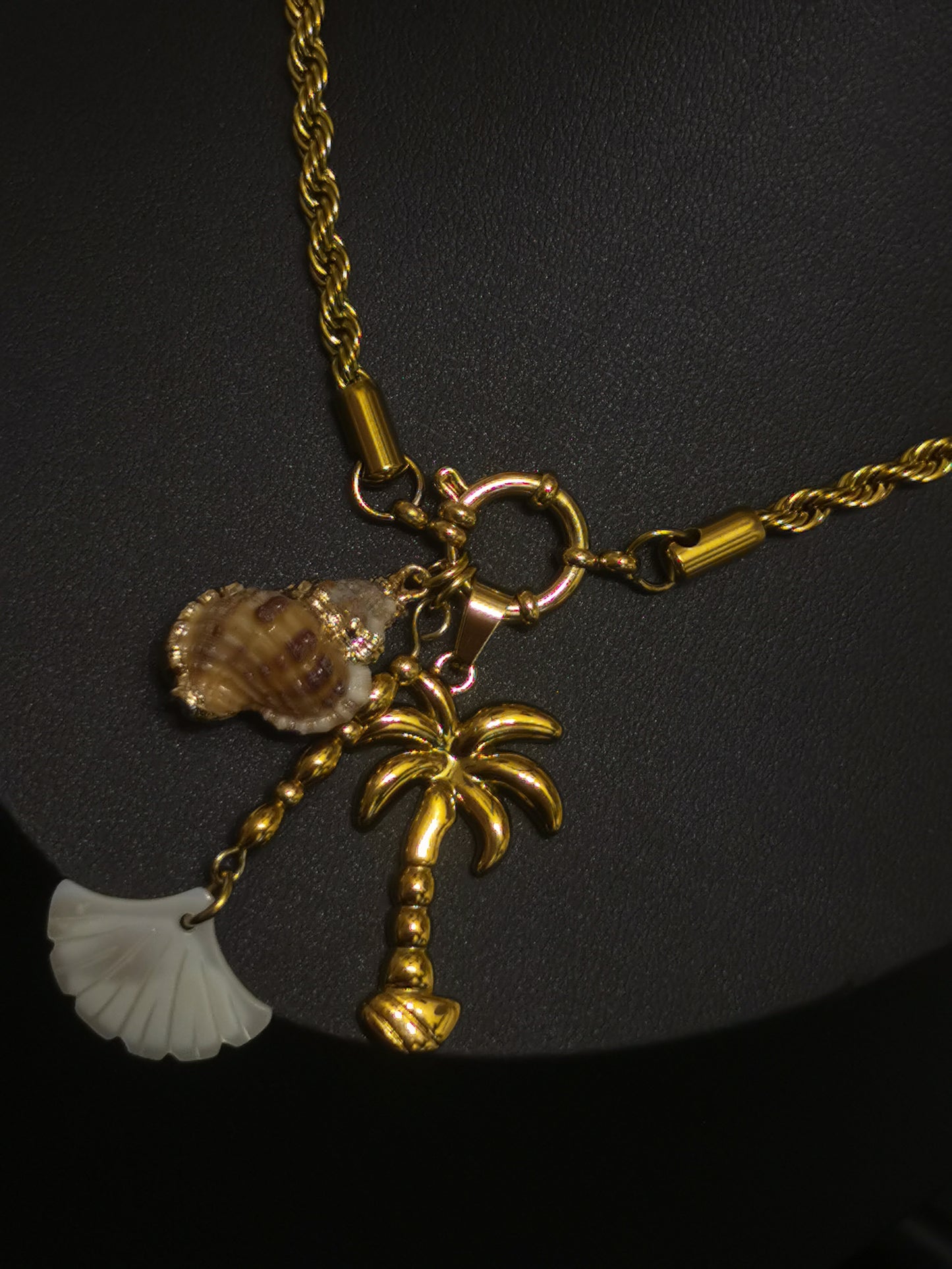 Beach Jewelry Necklace 18k gold-plated Titanium Steel Rope chain Trendy Jewelry 2025 GMJN39