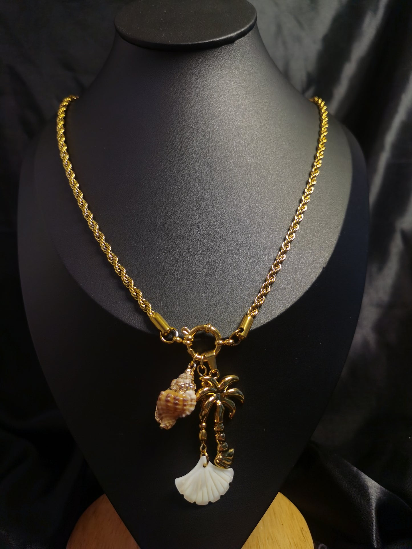 Beach Jewelry Necklace 18k gold-plated Titanium Steel Rope chain Trendy Jewelry 2025 GMJN39