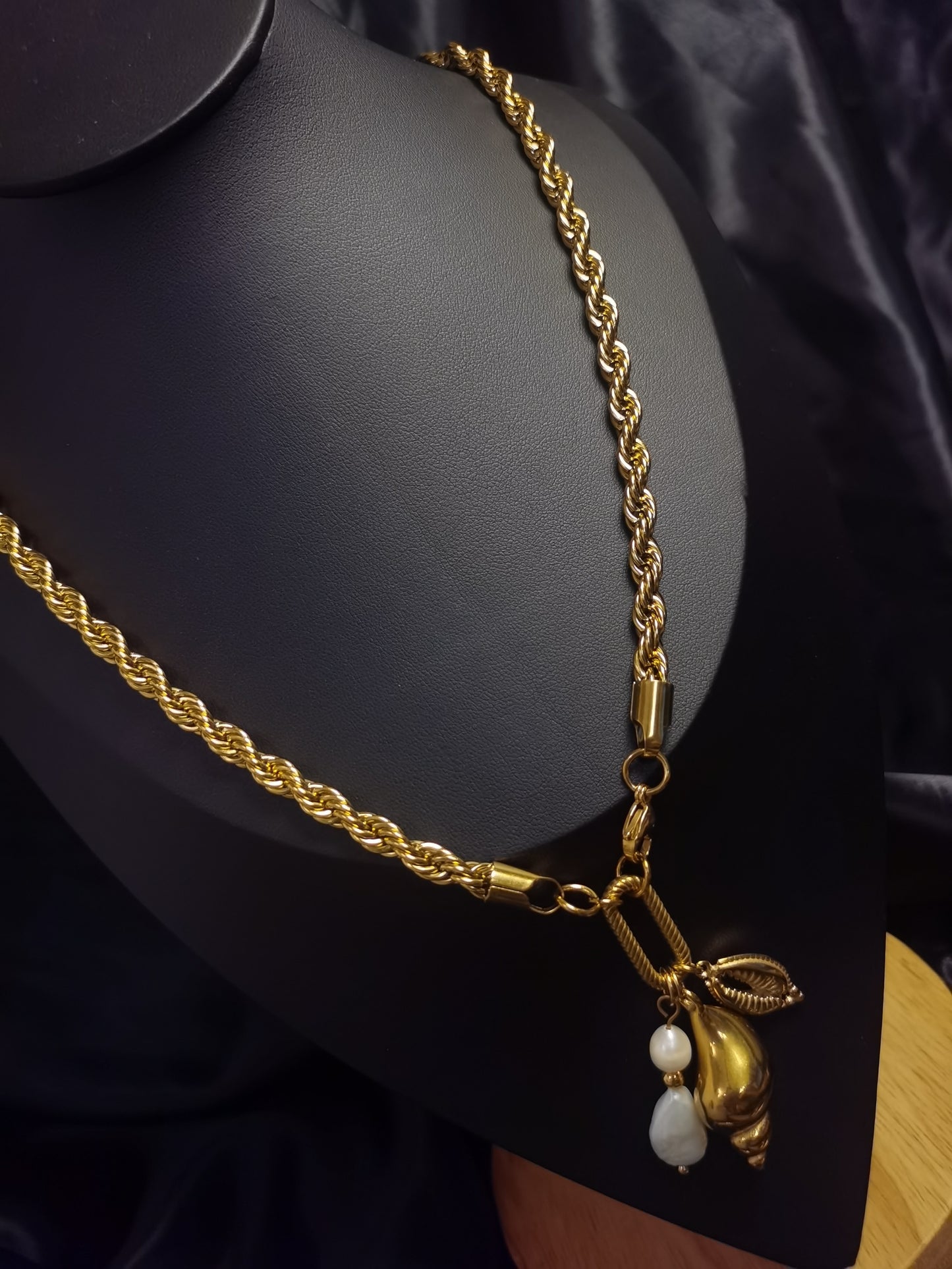 Beach Jewelry Necklace 18k gold-plated Titanium Steel Rope chain Trendy Jewelry 2025 GMJN40