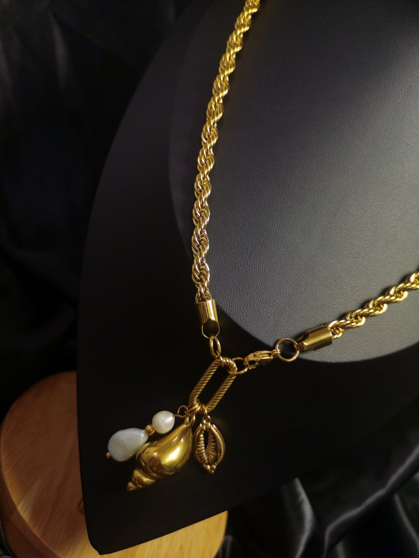 Beach Jewelry Necklace 18k gold-plated Titanium Steel Rope chain Trendy Jewelry 2025 GMJN40