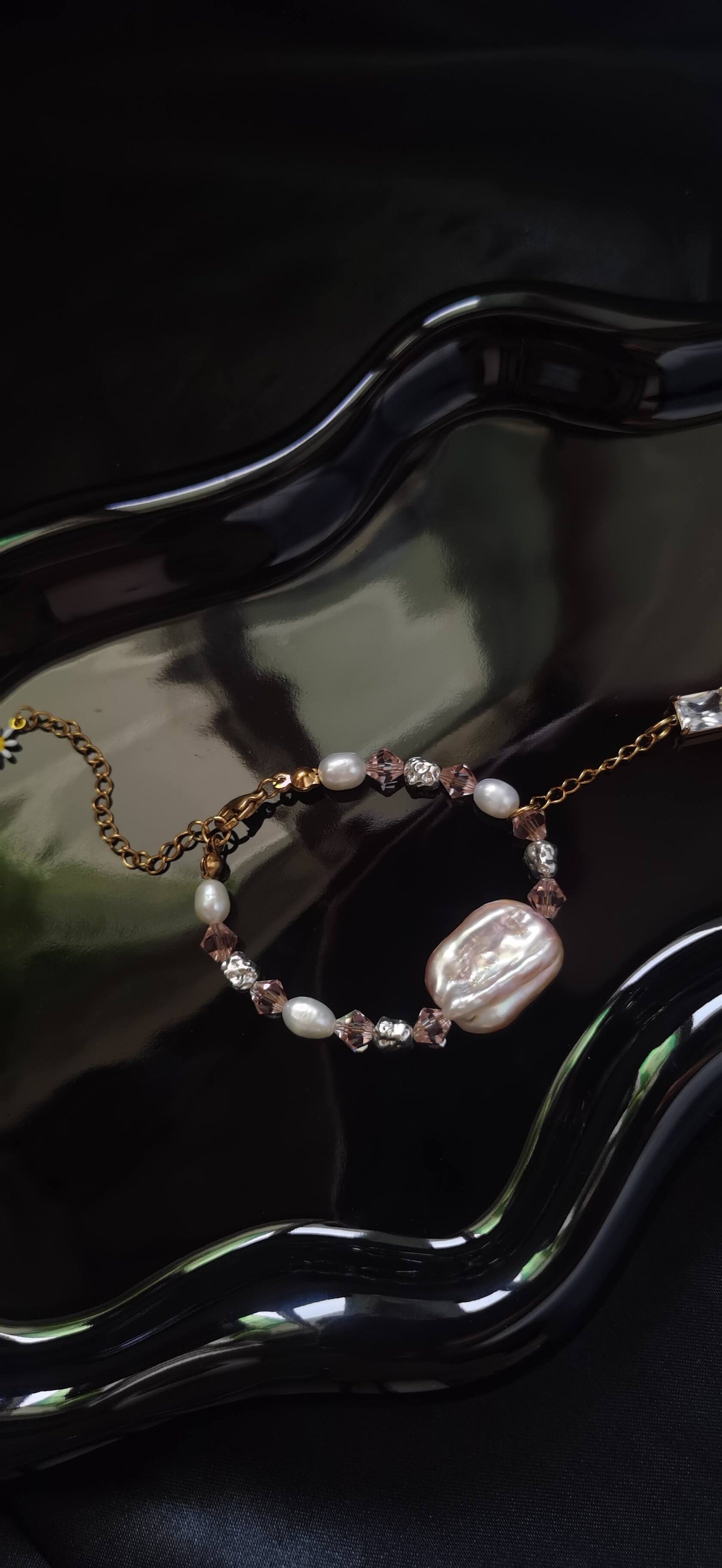 Bracelet 18k gold-plated Titanium Steel Beaded chain Trendy Jewelry 2025 GMJB6