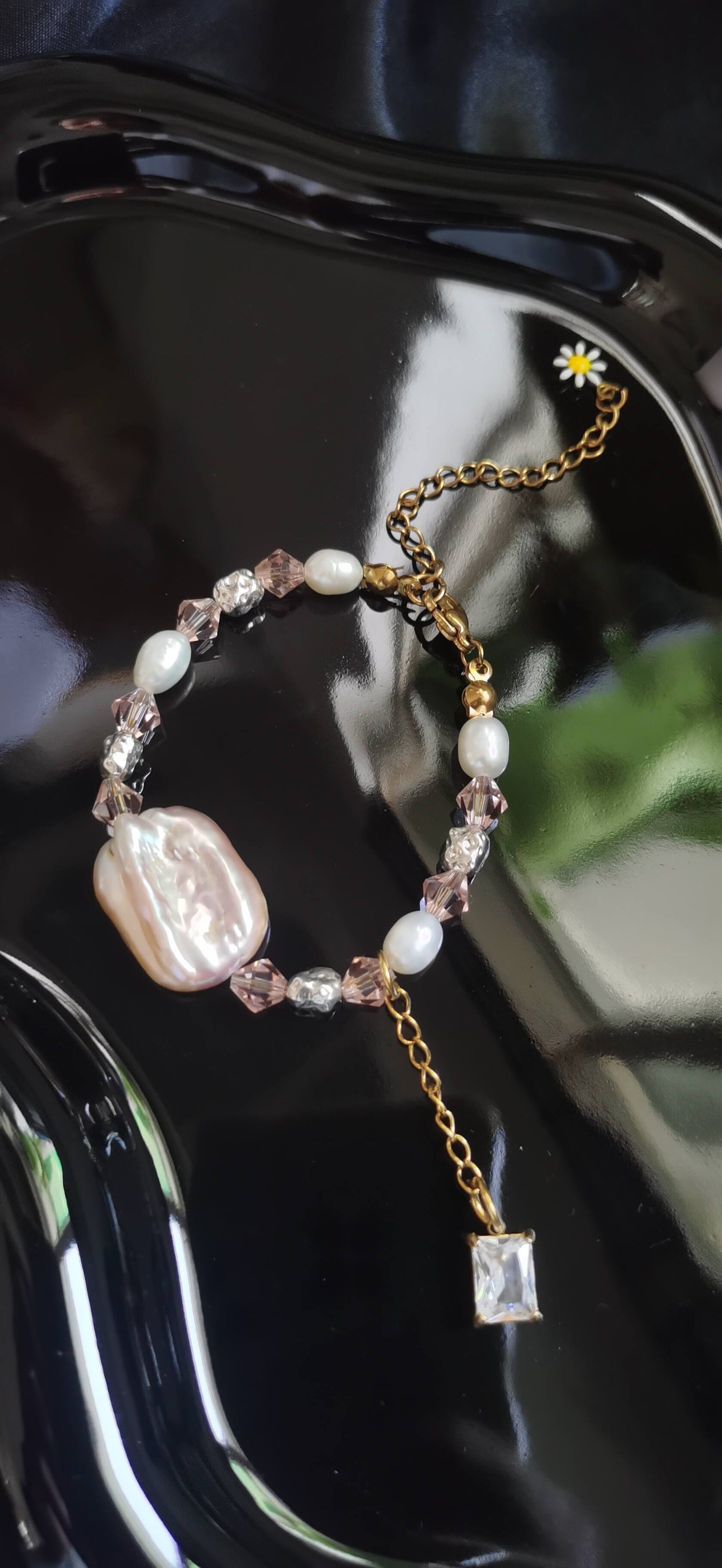 Bracelet 18k gold-plated Titanium Steel Beaded chain Trendy Jewelry 2025 GMJB6