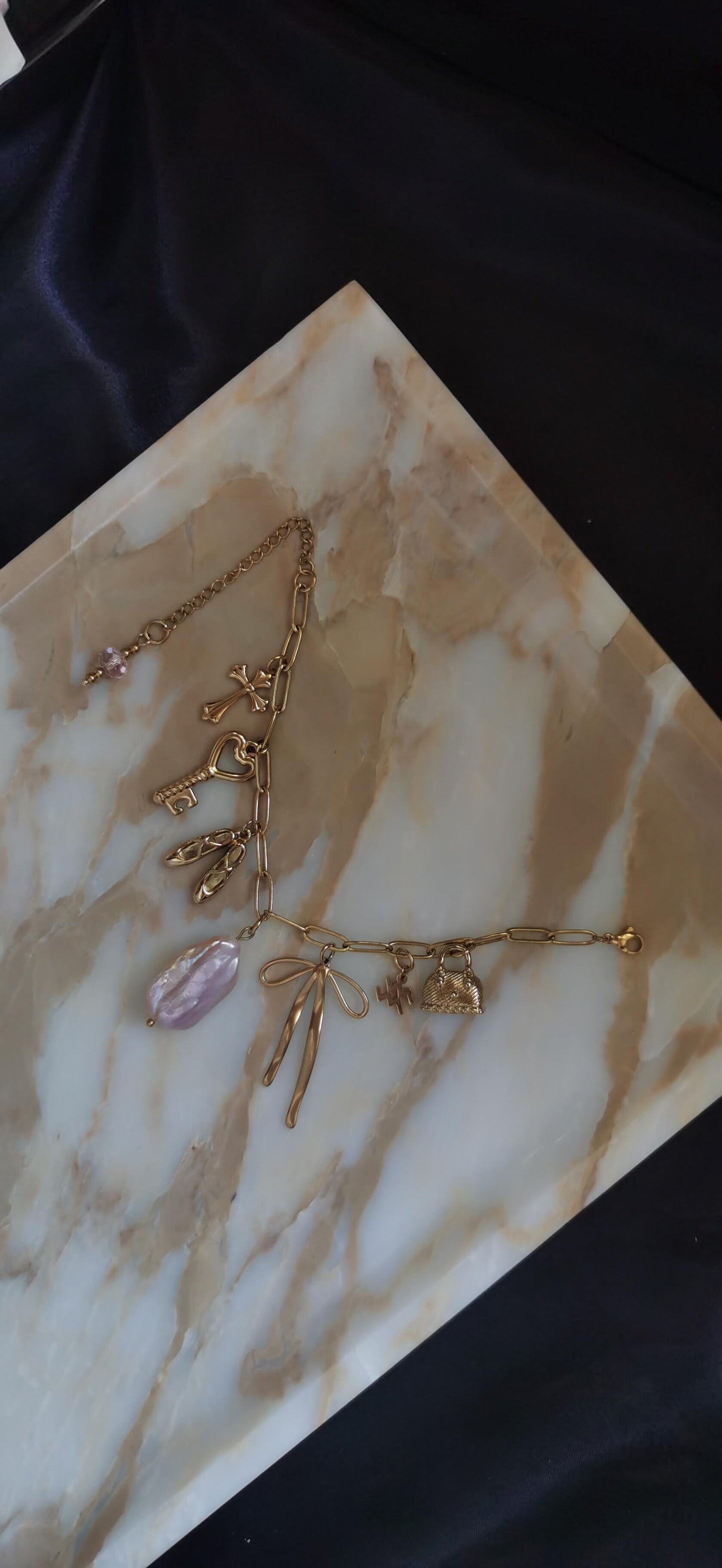 Bracelet 18k gold-plated Titanium Steel Clip chain Trendy Jewelry 2025 GMJB7