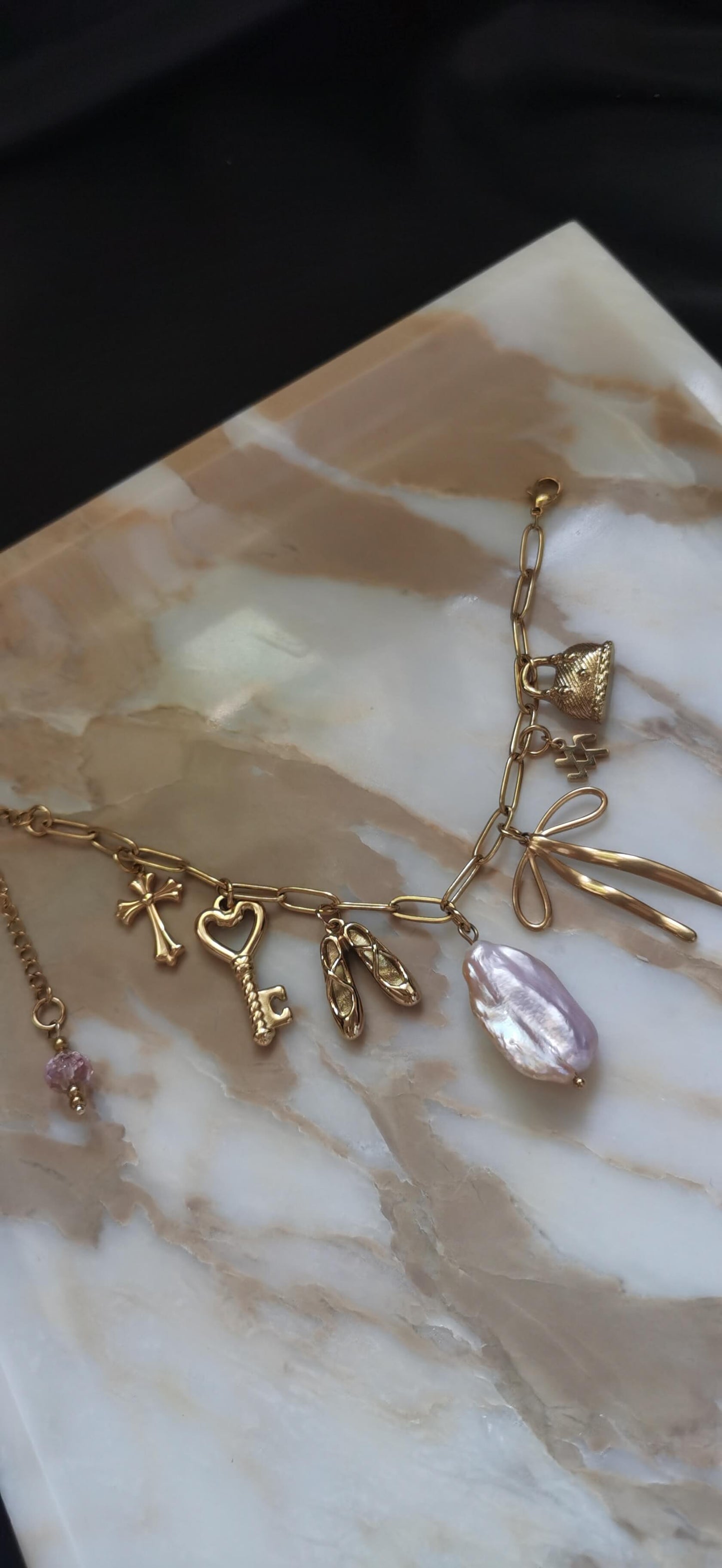 Bracelet 18k gold-plated Titanium Steel Clip chain Trendy Jewelry 2025 GMJB7