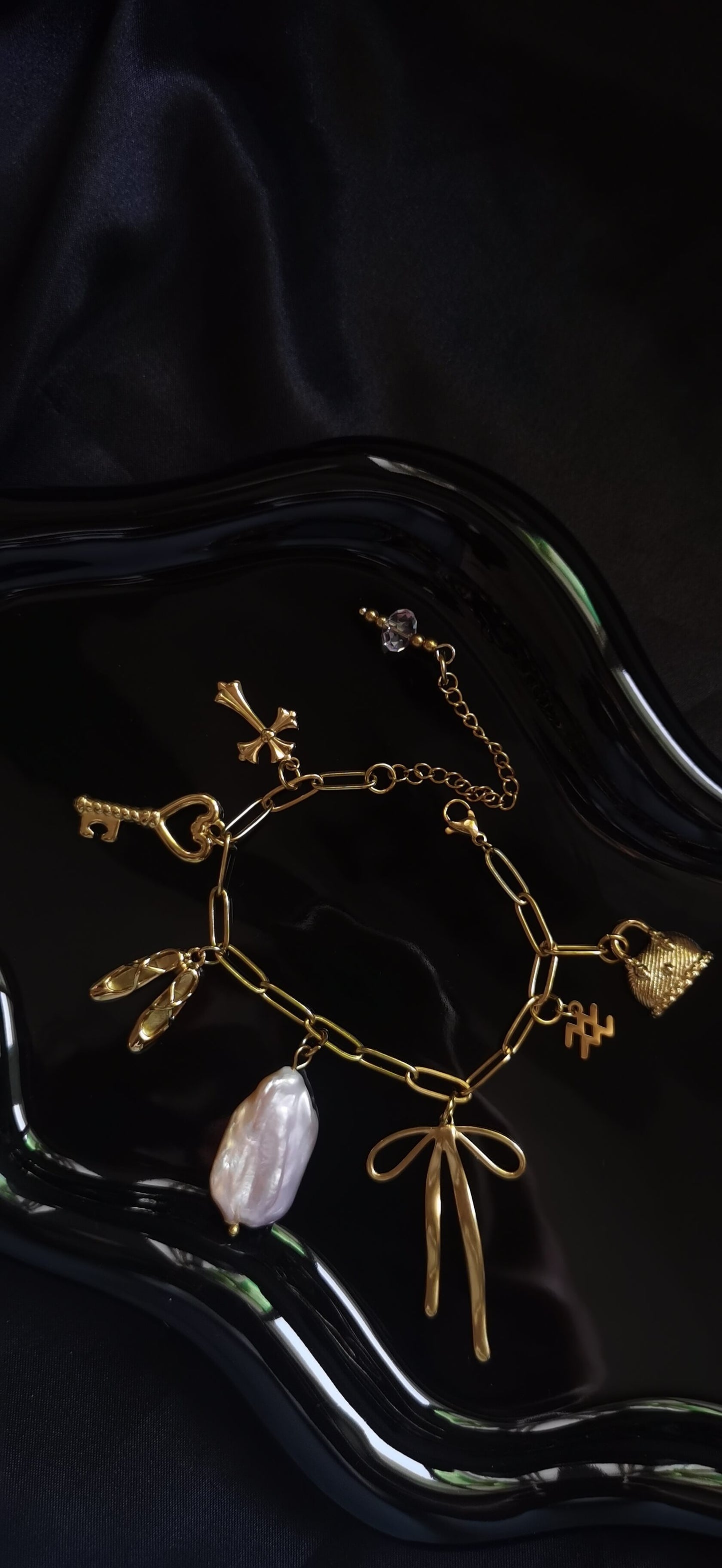 Bracelet 18k gold-plated Titanium Steel Clip chain Trendy Jewelry 2025 GMJB7