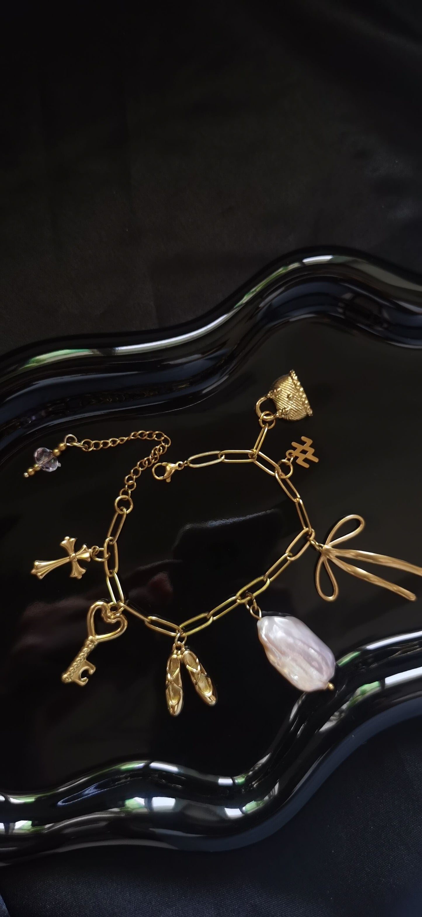 Bracelet 18k gold-plated Titanium Steel Clip chain Trendy Jewelry 2025 GMJB7