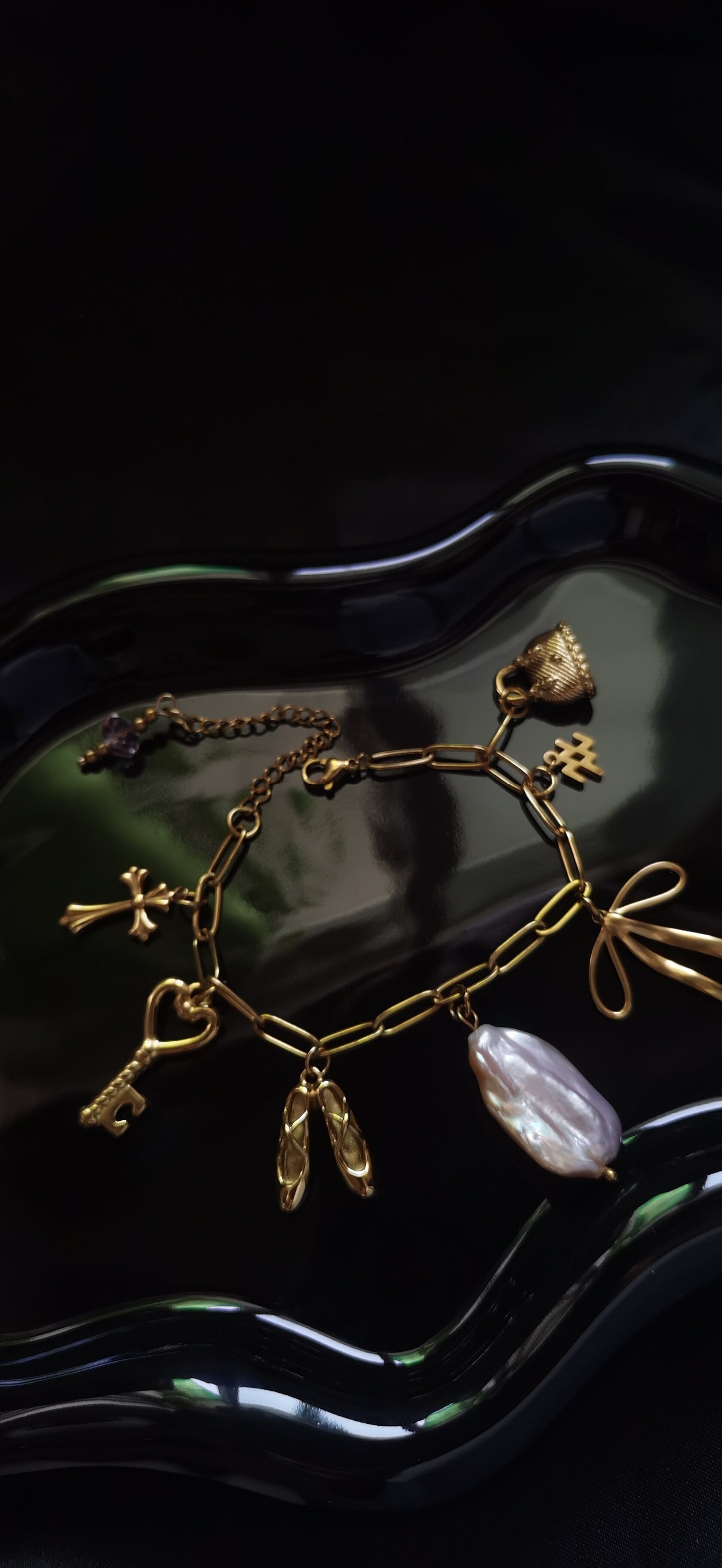 Bracelet 18k gold-plated Titanium Steel Clip chain Trendy Jewelry 2025 GMJB7