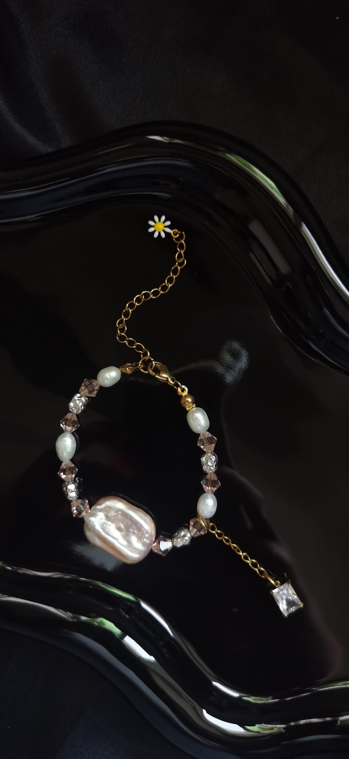 Bracelet 18k gold-plated Titanium Steel Beaded chain Trendy Jewelry 2025 GMJB6