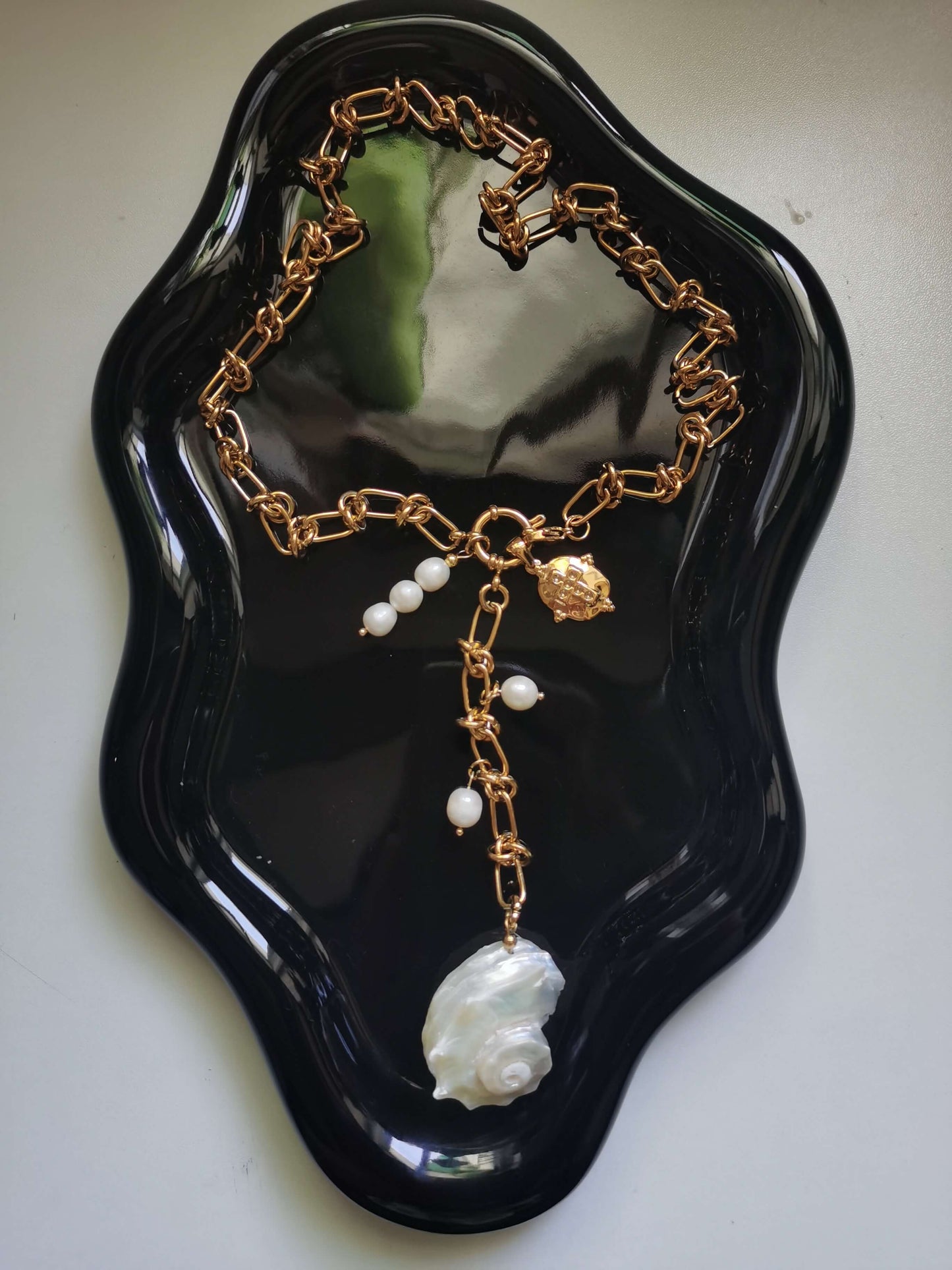 Beach Jewelry Necklace 18k gold-plated Titanium Steel Rope chain Trendy Jewelry 2025 GMJN41