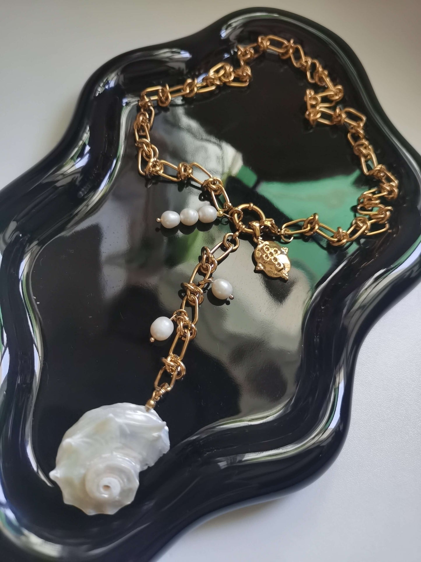 Beach Jewelry Necklace 18k gold-plated Titanium Steel Rope chain Trendy Jewelry 2025 GMJN41