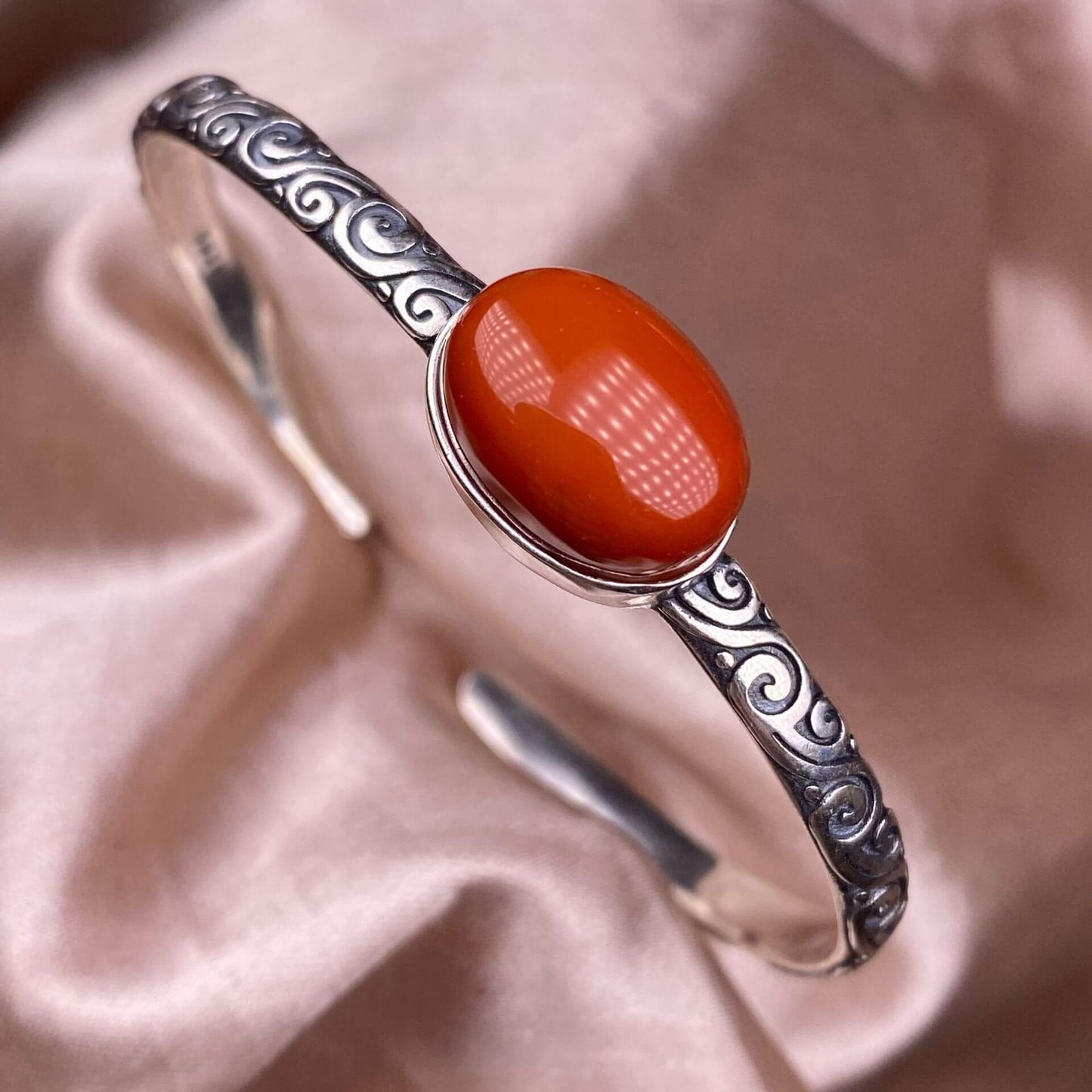 Old wax, green dragon crystal, south red, rose crystal, blue crystal, Peter stone bangle bracelet S925, silver inlaid, retro open bracelet