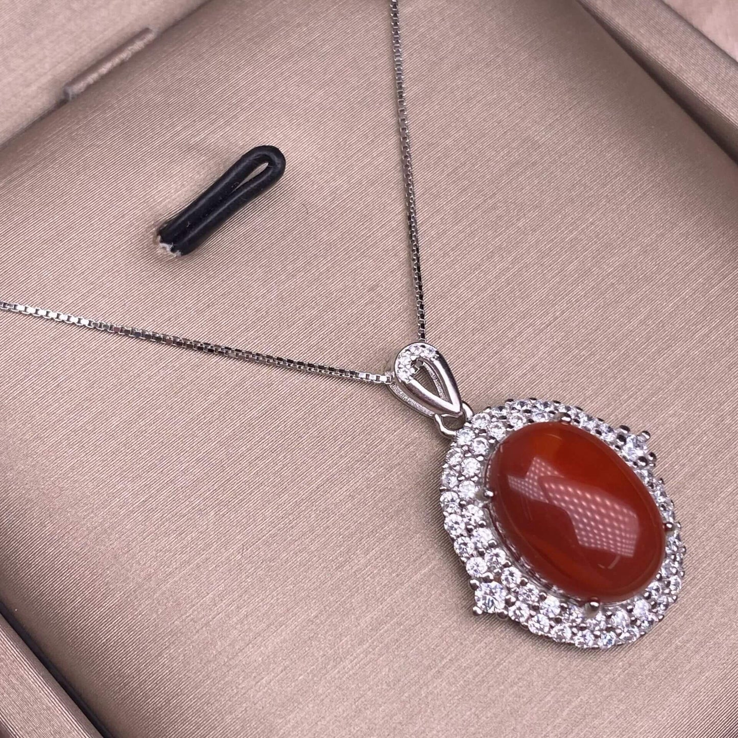 South Red, amethyst, purple dragon crystal, aquamarine pendant s925, silver inlaid with full diamonds, light luxury and exquisite women's collarbone chain pendant, simple and versatile for commuting