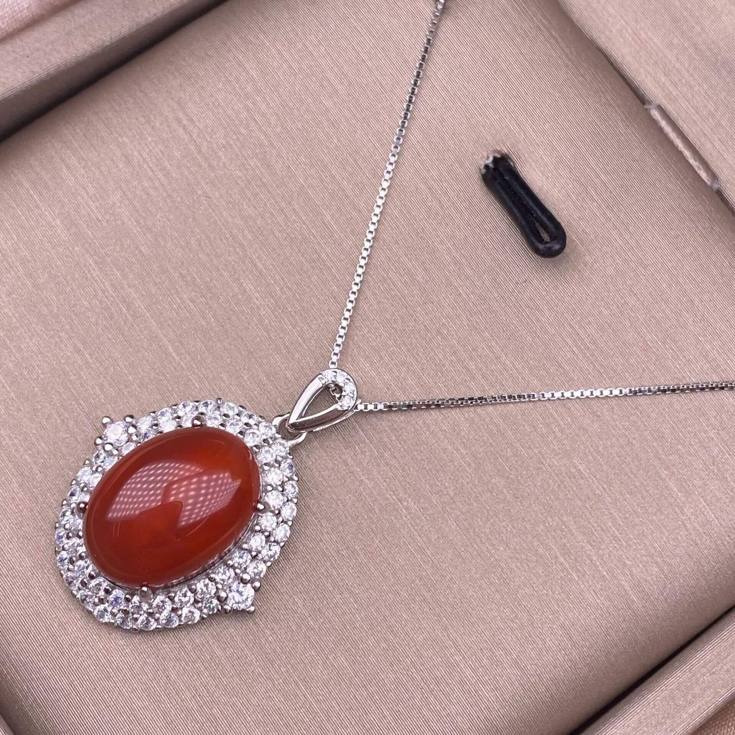 South Red, amethyst, purple dragon crystal, aquamarine pendant s925, silver inlaid with full diamonds, light luxury and exquisite women's collarbone chain pendant, simple and versatile for commuting