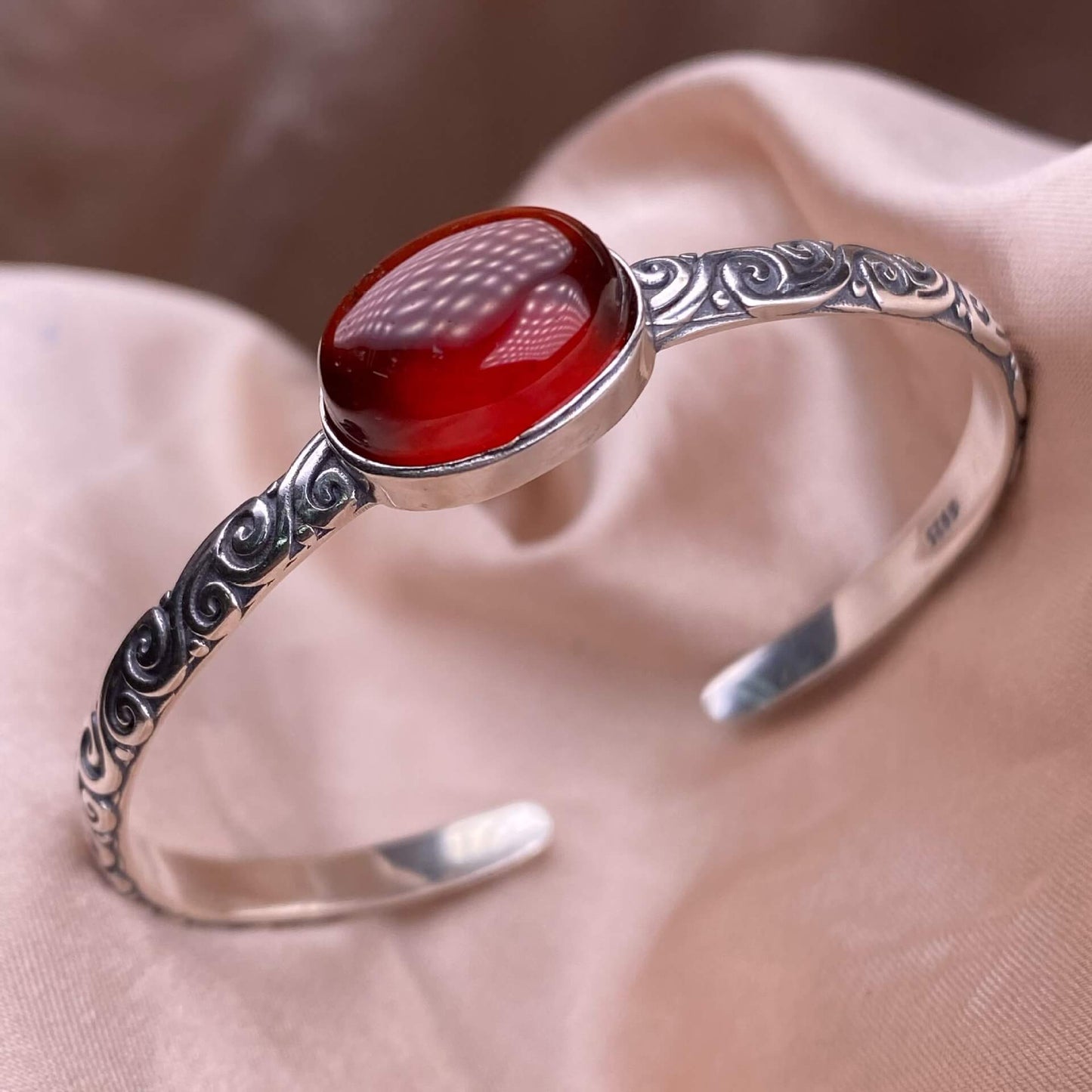 Old wax, green dragon crystal, south red, rose crystal, blue crystal, Peter stone bangle bracelet S925, silver inlaid, retro open bracelet