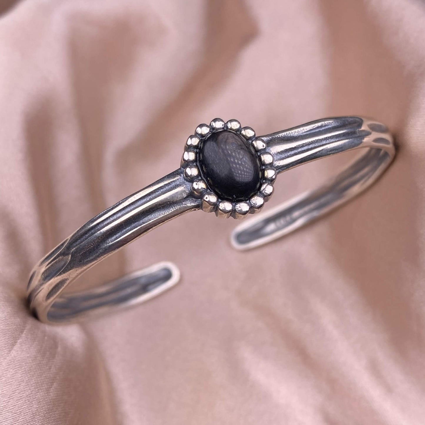 Nan Hong, Golden luck stone, turquoise, Purple Dragon Crystal bangle bracelet S925, silver inlaid, retro open bracelet