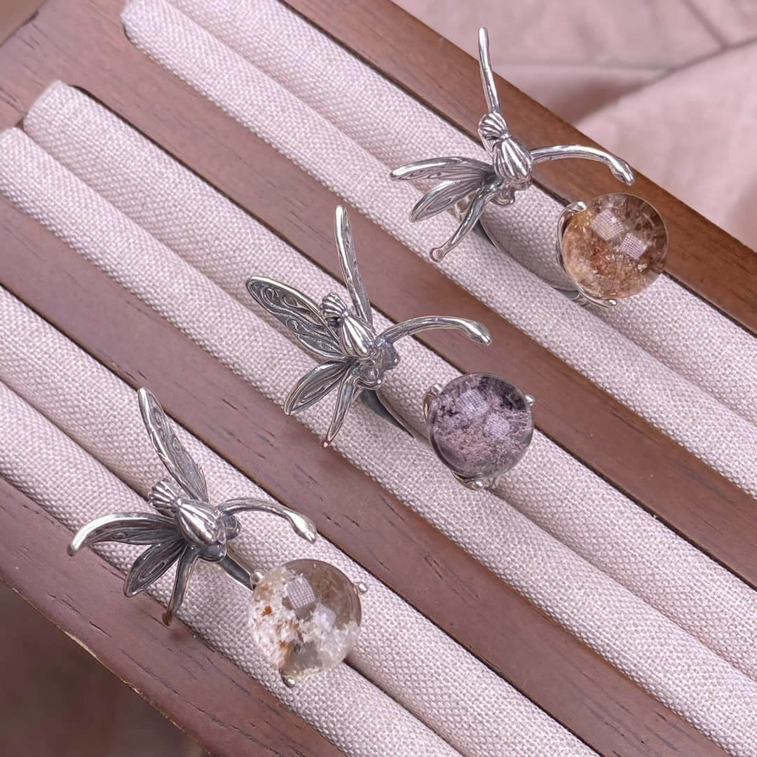 Nanhong stone, amethyst, turquoise, amethyst, ghost stone, golden fortune stone, garnet S925 in silveThe S925 silver grey moonstone ring, set with retro silver, is a new  women's colored gemstone crystal jewelry