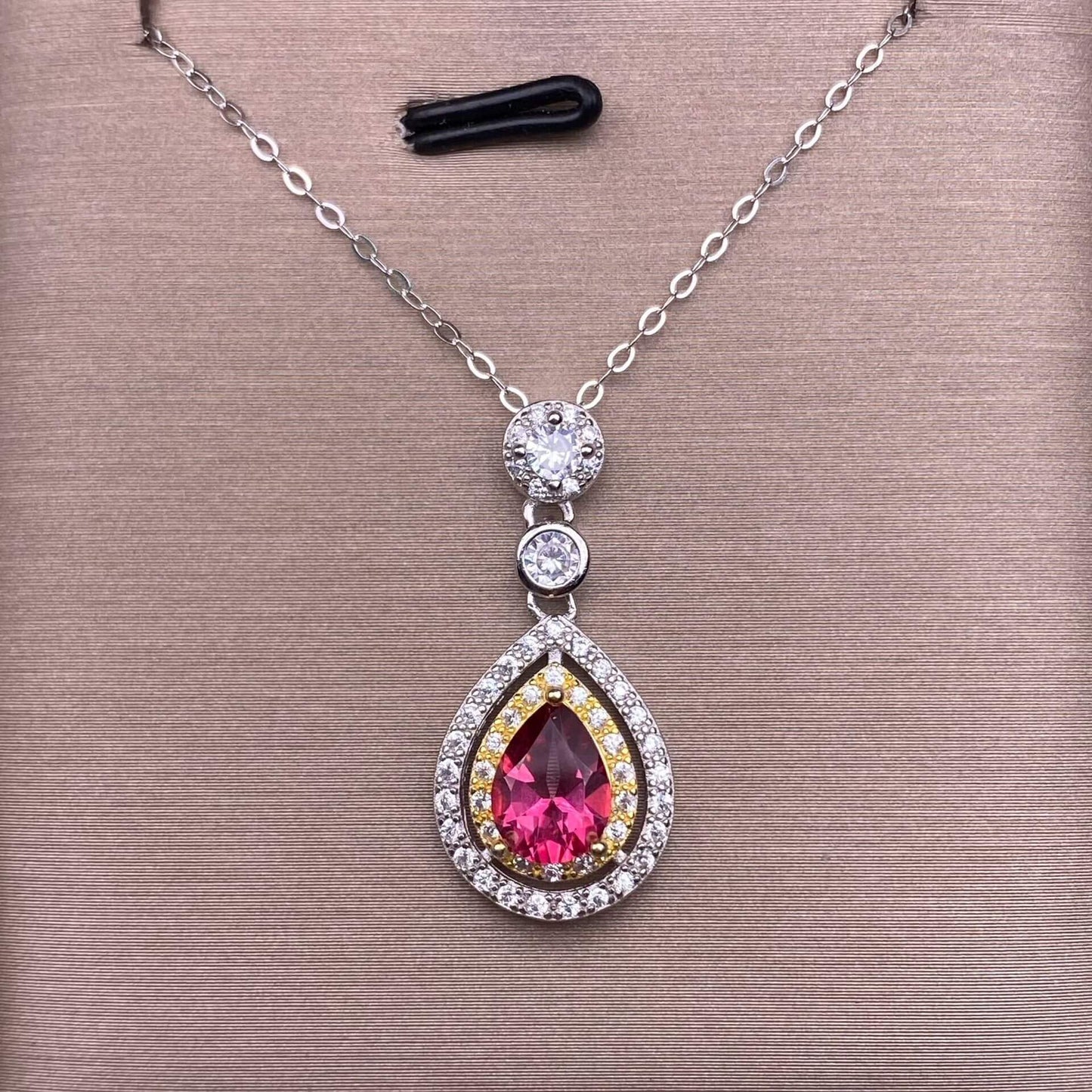 Peridot, topaz, opal, amethyst, pink topaz S925 silver inlaid retro silver cross pendant, aged, personalized and fashionable OL necklace, dazzling and uncluttered trendy Jewelry 2005