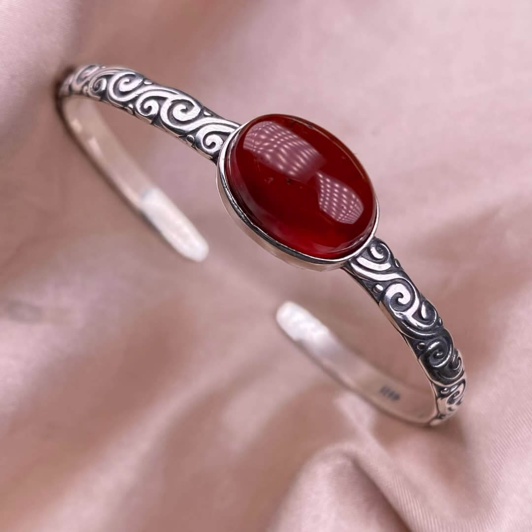 Old wax, green dragon crystal, south red, rose crystal, blue crystal, Peter stone bangle bracelet S925, silver inlaid, retro open bracelet