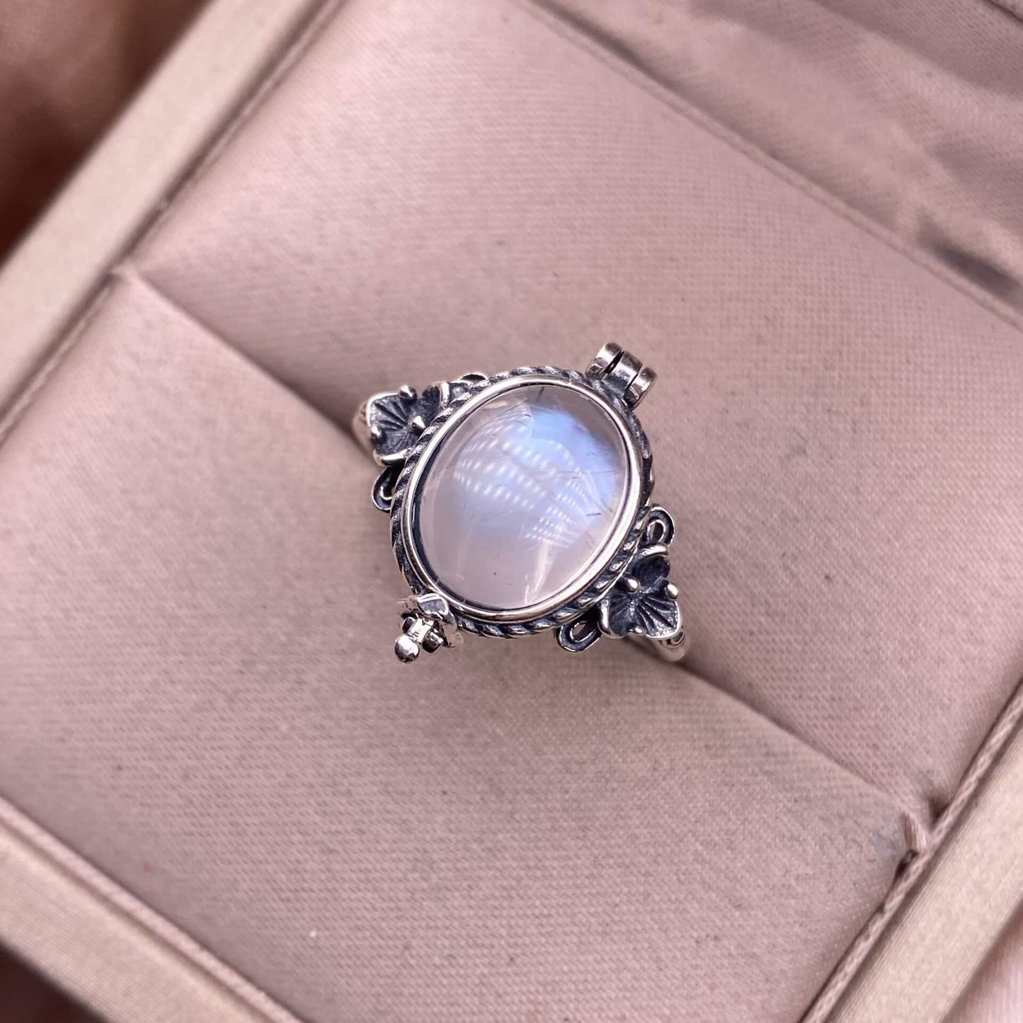 s925 Silver , Natural Stone.Amethyst sea-patterned stone, purple dragon crystal blue moonstone, grey moonstone ring, s925, silver inlaid,&nbsp;Jewelry 2025 GMSR1