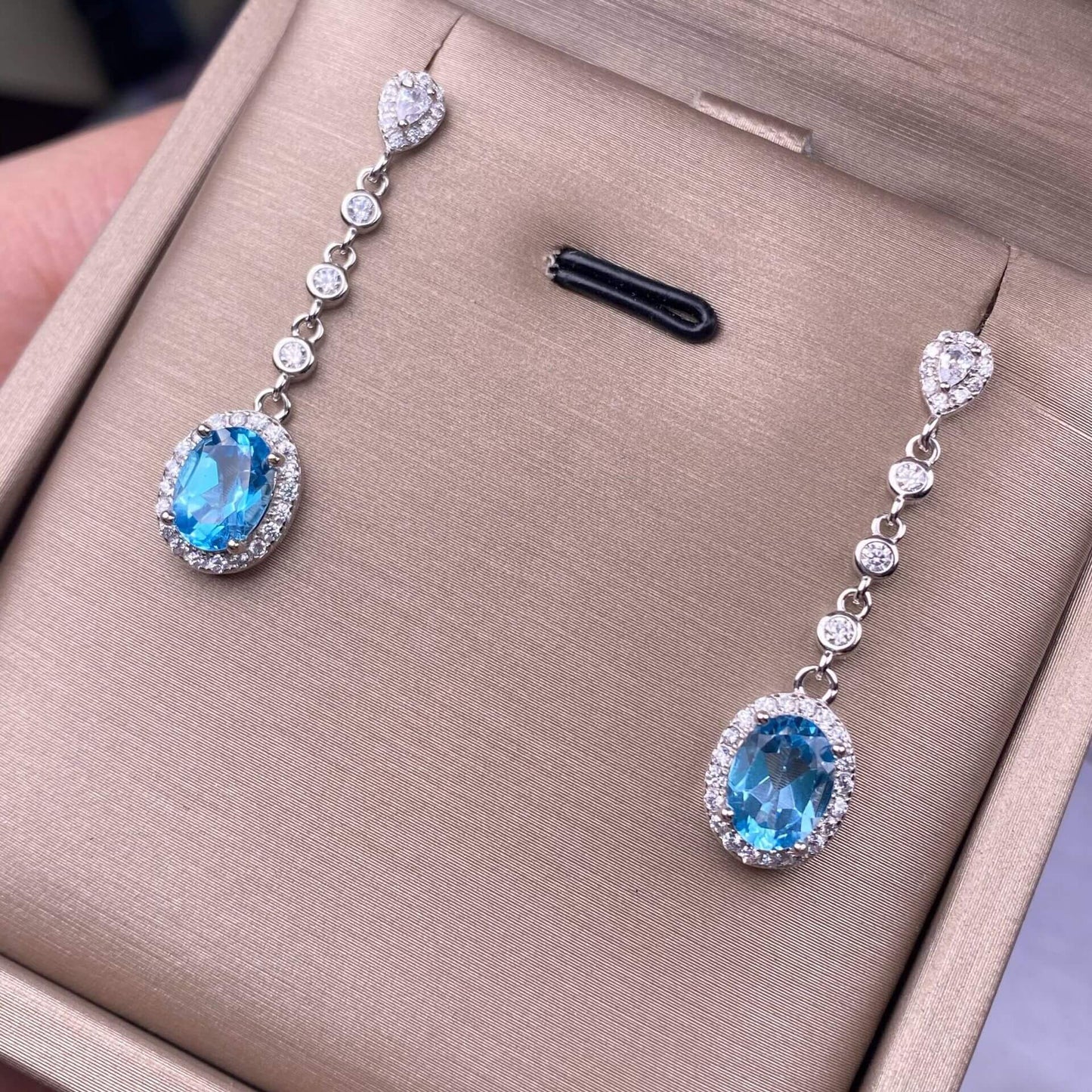 Old wax, garnet, blue topaz, citrine, amethyst, diopside, Swiss blue topaz, peridot, black opal, opal earrings S925