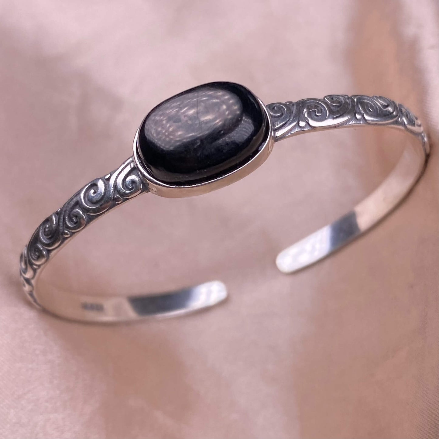 Old wax, green dragon crystal, south red, rose crystal, blue crystal, Peter stone bangle bracelet S925, silver inlaid, retro open bracelet