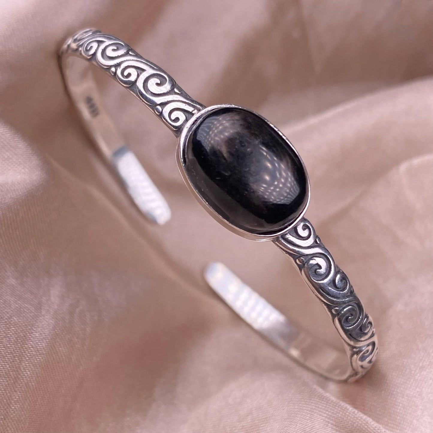 Old wax, green dragon crystal, south red, rose crystal, blue crystal, Peter stone bangle bracelet S925, silver inlaid, retro open bracelet