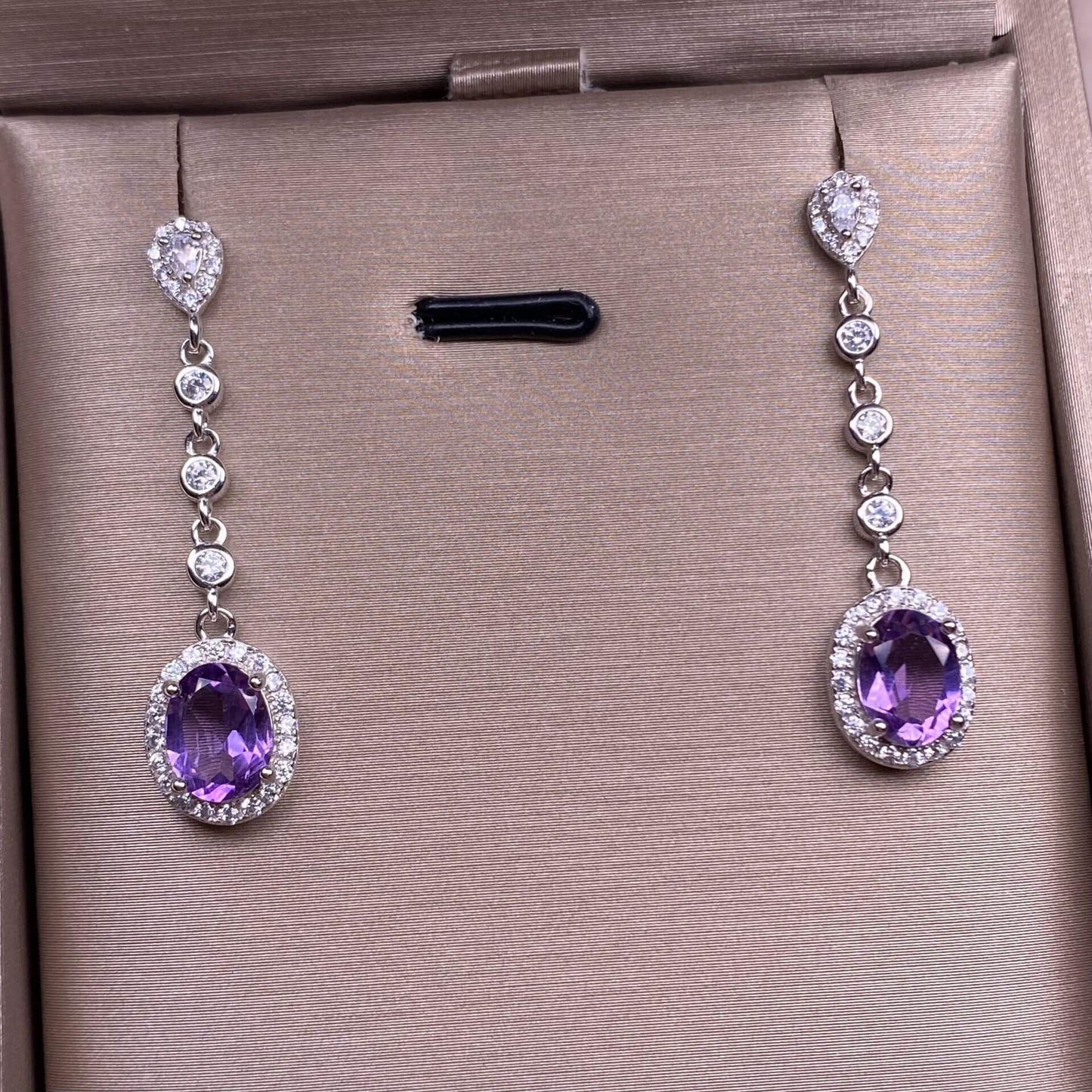 Old wax, garnet, blue topaz, citrine, amethyst, diopside, Swiss blue topaz, peridot, black opal, opal earrings S925