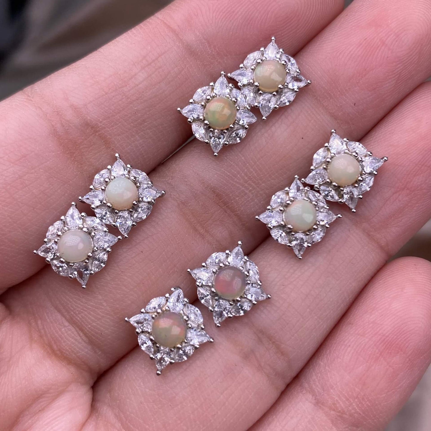 Garnet, amethyst, sea crest, blue phosphorescent, purple dragon crystal, citrine, turquoise, black opal, aquamarine, lapis lazuli, opal earrings