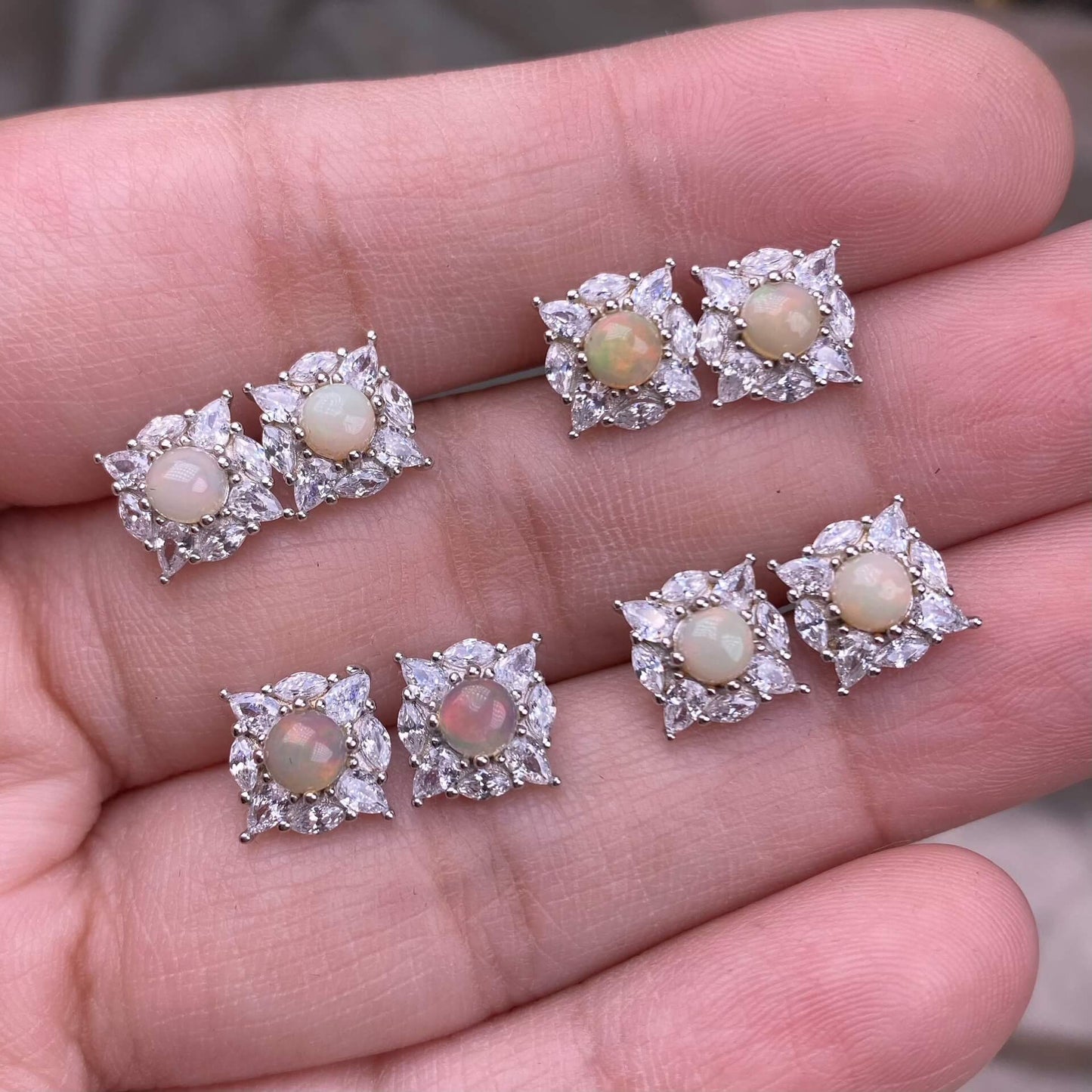 Garnet, amethyst, sea crest, blue phosphorescent, purple dragon crystal, citrine, turquoise, black opal, aquamarine, lapis lazuli, opal earrings