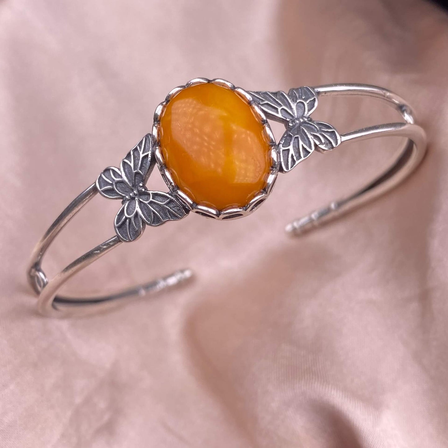 Old wax, green dragon crystal, south red, rose crystal, blue crystal, Peter stone bangle bracelet S925, silver inlaid, retro open bracelet