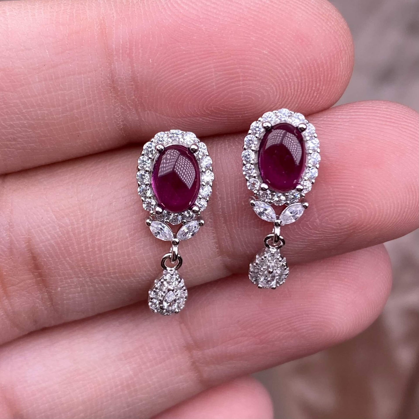 Black Opal Black Shell White Shell Turquoise Purple-toothed black, golden sunstone, garnet  earrings S925, silver inlaid with full diamonds, feather style,  fashionable OL earrings