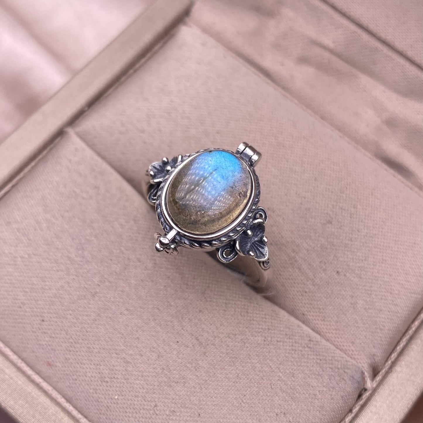 s925 Silver , Natural Stone.Amethyst sea-patterned stone, purple dragon crystal blue moonstone, grey moonstone ring, s925, silver inlaid,&nbsp;Jewelry 2025 GMSR1
