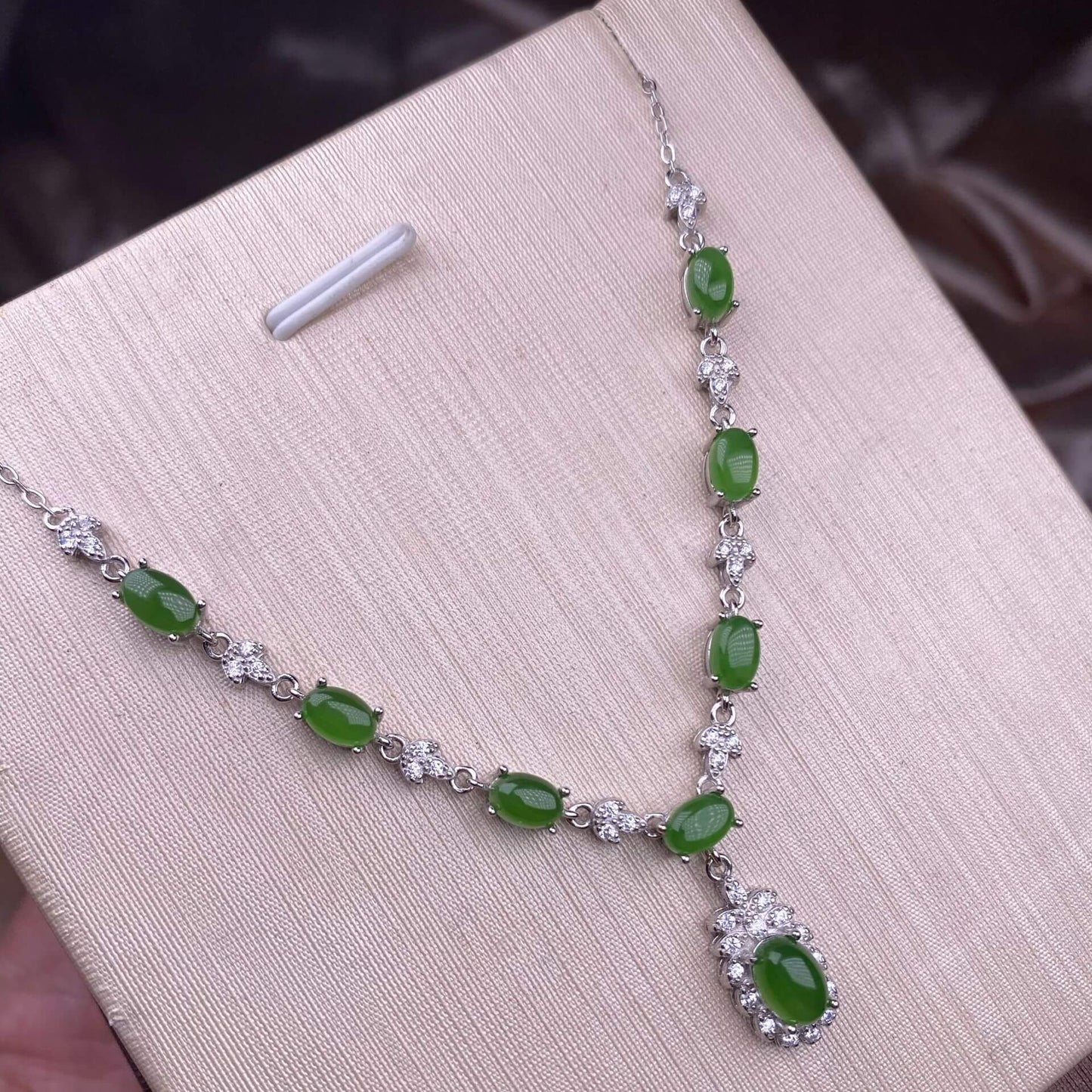 Opal/Black Opal/Turquoise/London blue topaz/Olivine/Garnet/ Hetian jade/Amethyst/Topaz S925 necklace, silver inlaid with full diamonds, exquisite light luxury evening wear chain, Opal collarbone chain, fashionable office lady